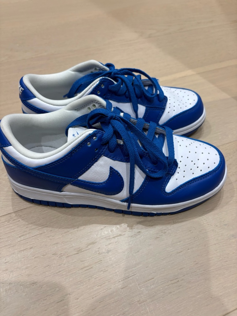 Men’s Nike dunks blue and white size 6 worn once